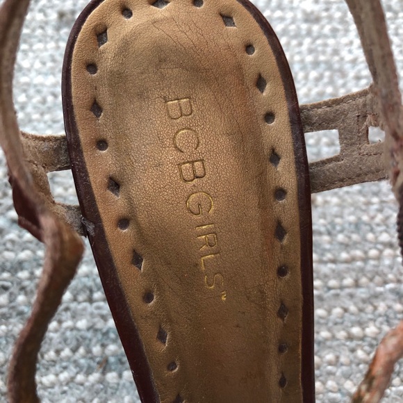 BCBGirls bronze wedge sling back shoes - Picture 4 of 6